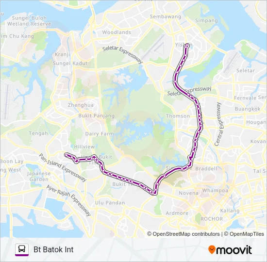 公交852路的线路图
