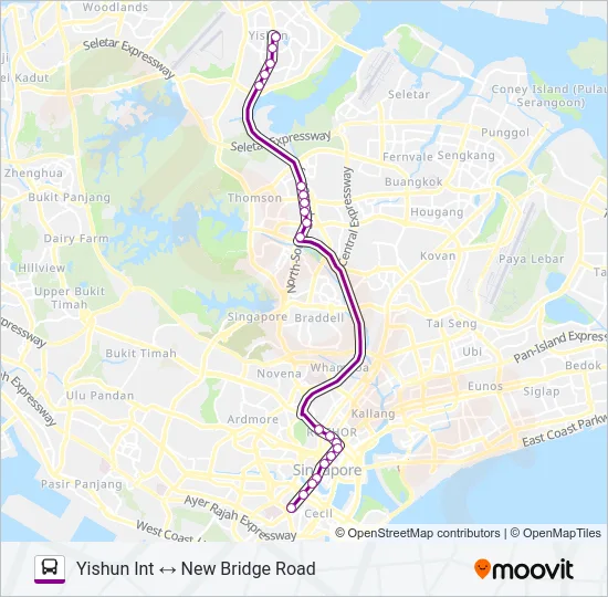 公交851E路的线路图