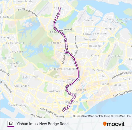 公交851E路的线路图