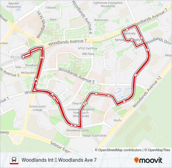 901M bus Line Map