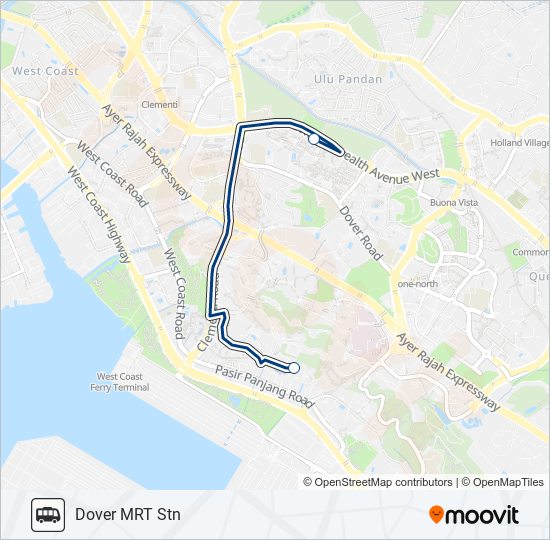 公交ISS SHUTTLE路的线路图