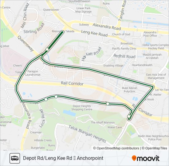 公交ANCHORPOINT LUNCH SHUTTLE路的线路图