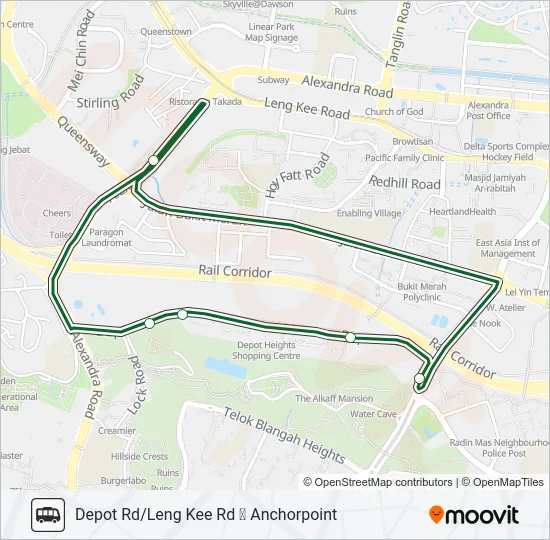 公交ANCHORPOINT LUNCH SHUTTLE路的线路图