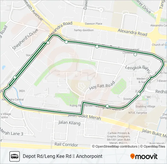 公交ANCHORPOINT LUNCH SHUTTLE路的线路图
