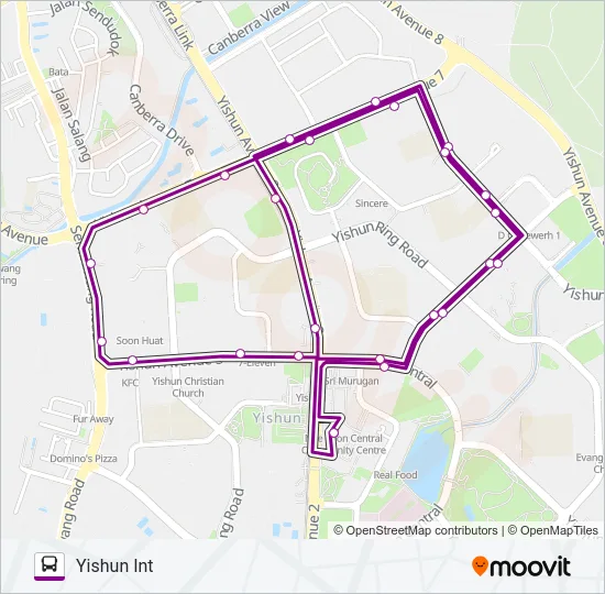 公交811T路的线路图
