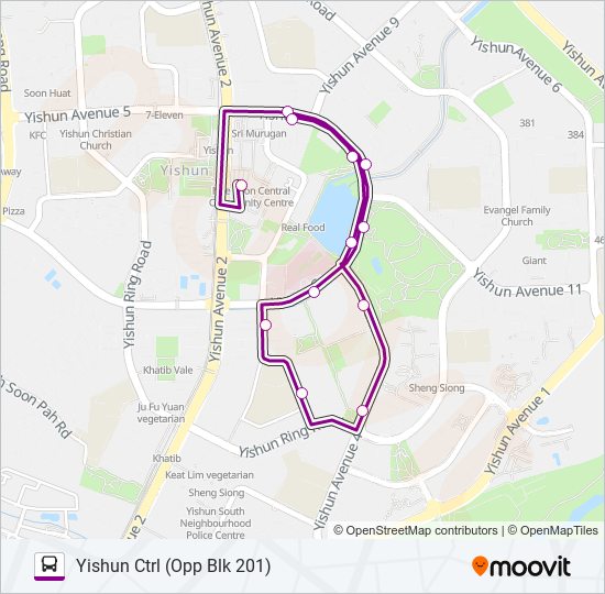 Bus 812 Route Map 812T Route: Schedules, Stops & Maps - Yishun Ctrl (Opp Blk 201) (Updated)