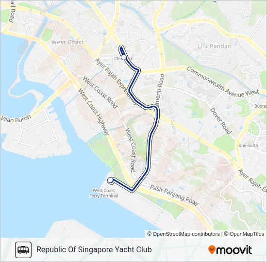 公交RSYC SHUTTLE路的线路图