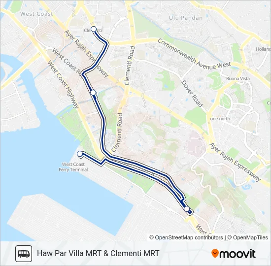 公交RSYC SHUTTLE路的线路图