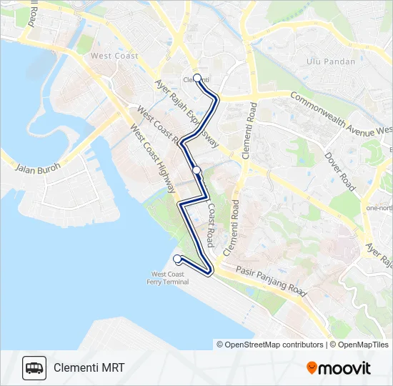 公交RSYC SHUTTLE路的线路图