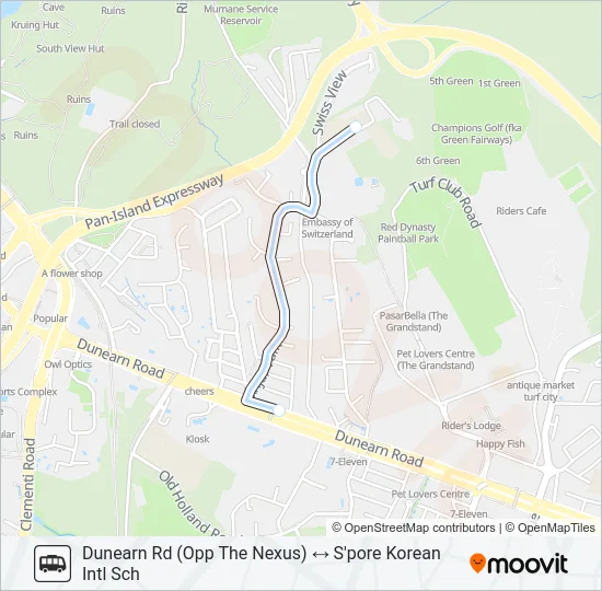 公交SKIS SHUTTLE路的线路图