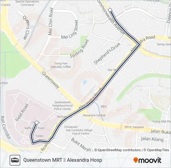 ALEXANDRA HOSPITAL SHUTTLE Bus Line Map