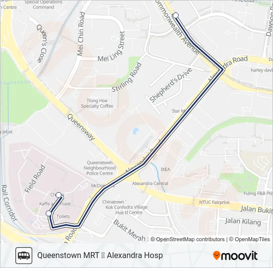ALEXANDRA HOSPITAL SHUTTLE Bus Line Map