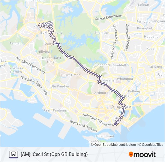 722 bus Line Map