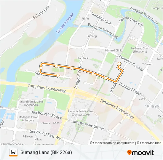 公交382A路的线路图