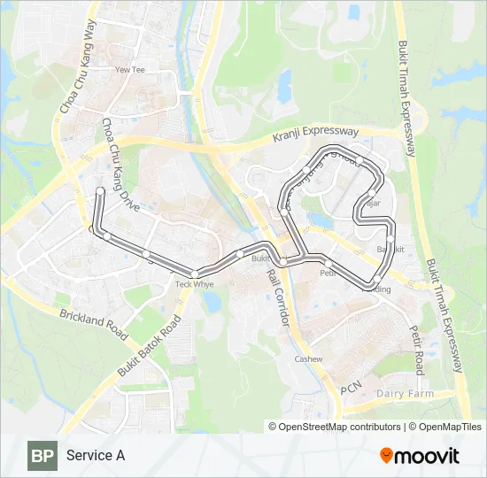 BUKIT PANJANG LRT MRT & LRT Line Map