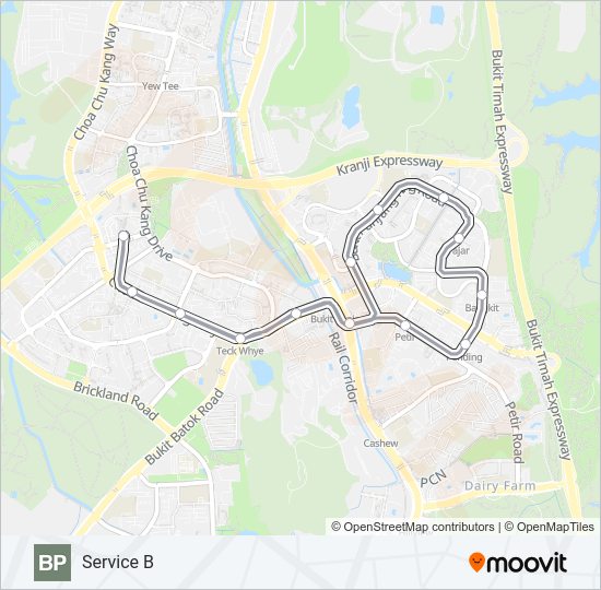 BUKIT PANJANG LRT MRT & LRT Line Map