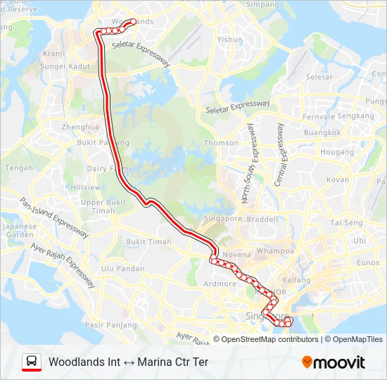 公交960E路的线路图