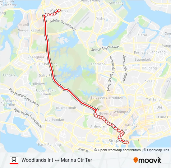 公交960E路的线路图