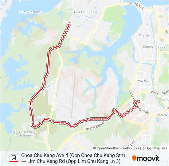公交975B路的线路图