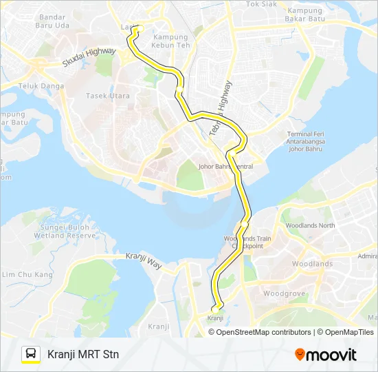 公交CW1路的线路图