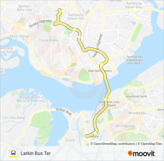 公交CW1路的线路图