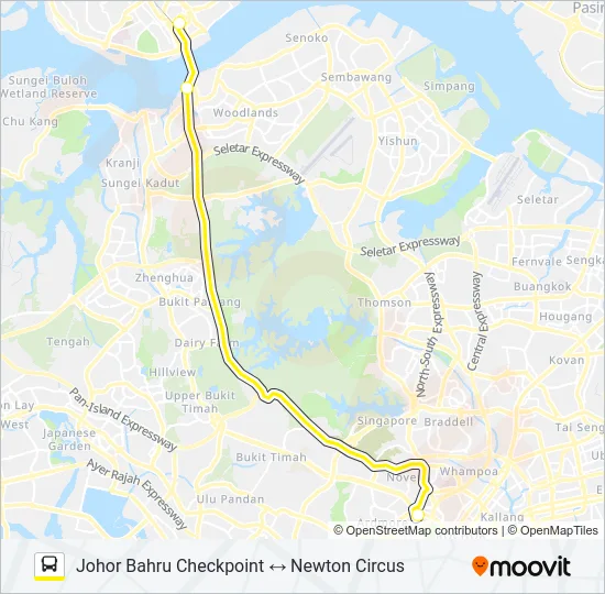 公交CW5路的线路图