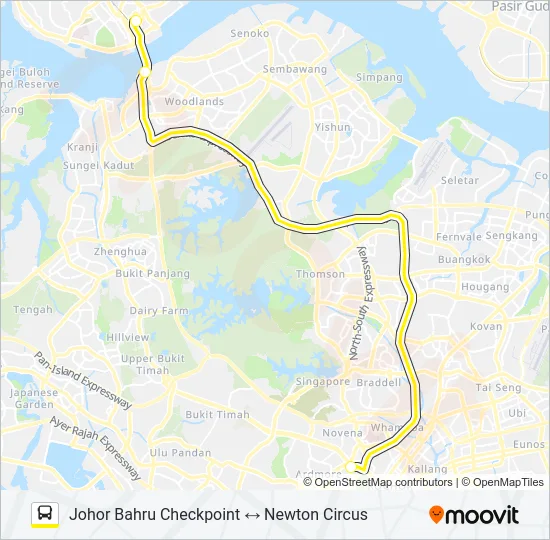 公交CW5路的线路图