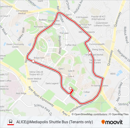 ALICE@MEDIAPOLIS SHUTTLE bus Line Map