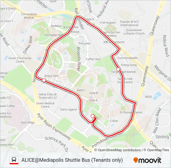 ALICE@MEDIAPOLIS SHUTTLE Bus Line Map