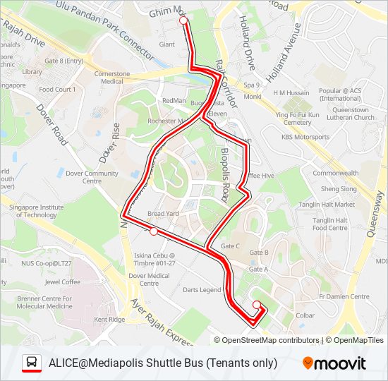 ALICE@MEDIAPOLIS SHUTTLE bus Line Map