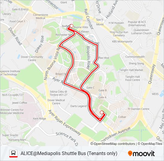 ALICE@MEDIAPOLIS SHUTTLE bus Line Map