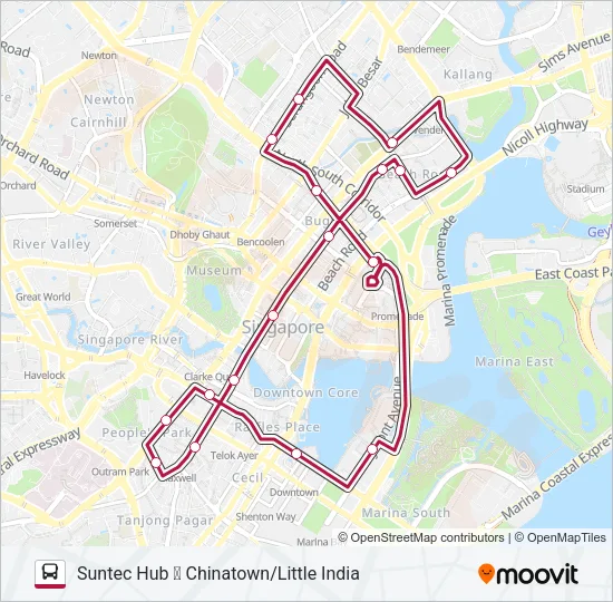 公交BIG BUS TOURS RED LINE路的线路图