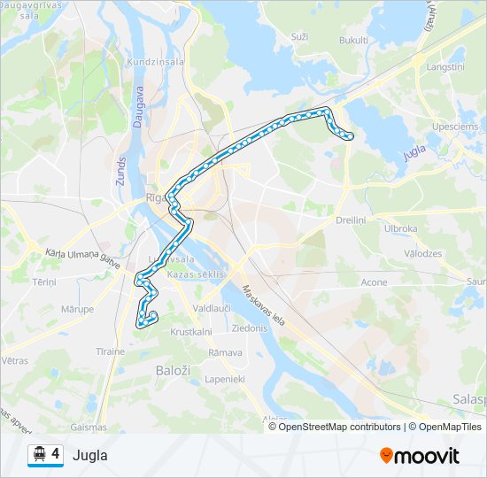 4 cable car Line Map