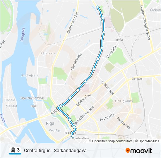 3 cable car Line Map