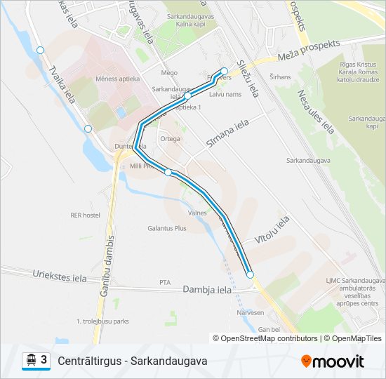 3 Cable Car Line Map