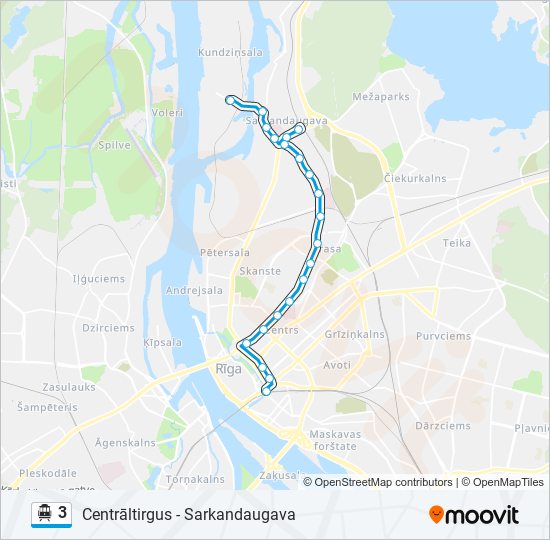 3 cable car Line Map