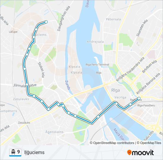 9 cable car Line Map