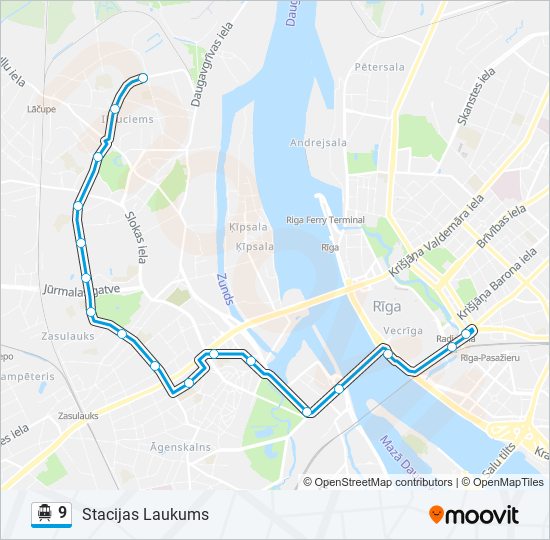 9 cable car Line Map