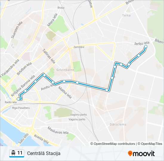 11 cable car Line Map