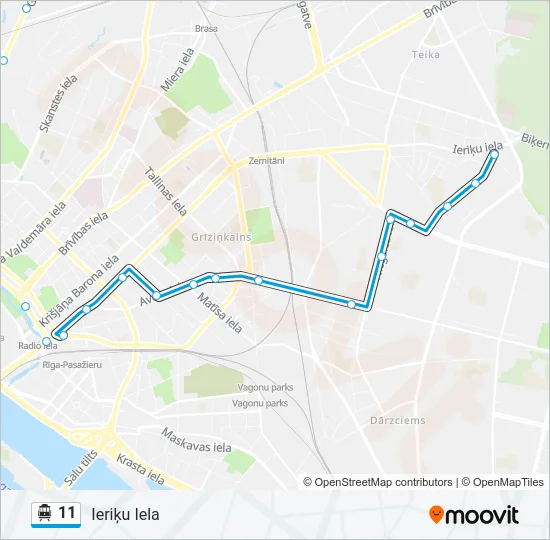 Канатная дорога 11: карта маршрута