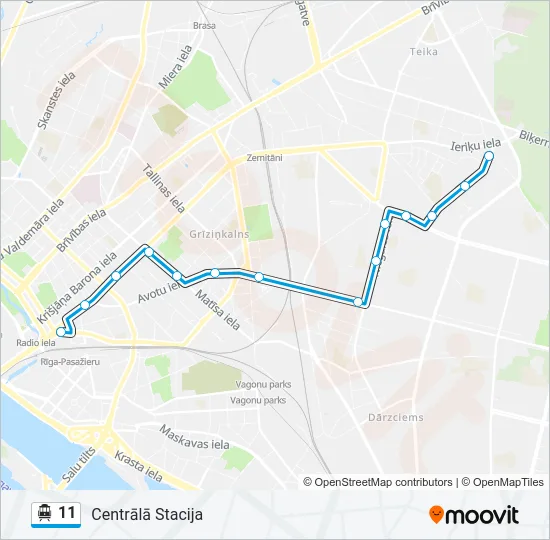 Канатная дорога 11: карта маршрута