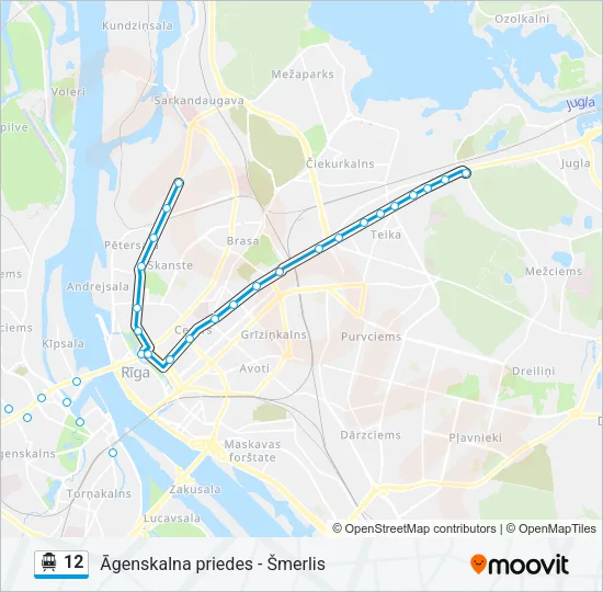 12 Cable Car Line Map