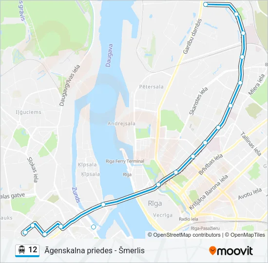 12 Cable Car Line Map