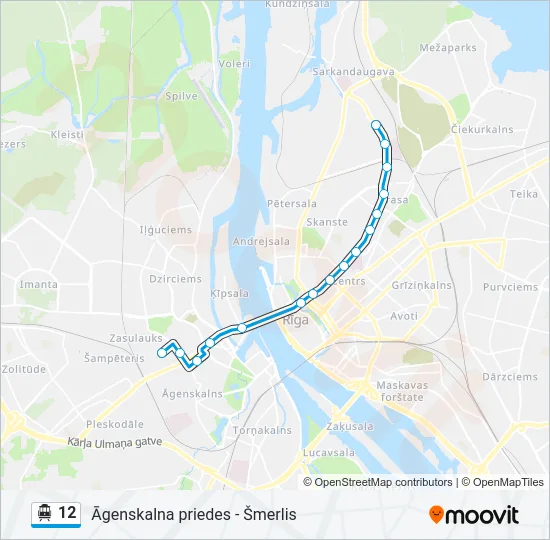 12 Cable Car Line Map
