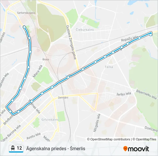 12 Cable Car Line Map