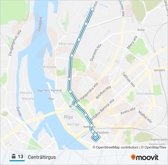 13 Cable Car Line Map