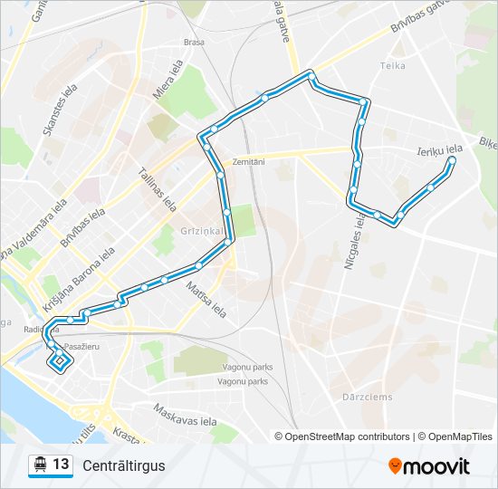 13 Cable Car Line Map