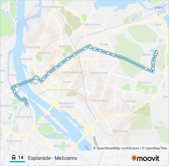 14 cable car Line Map