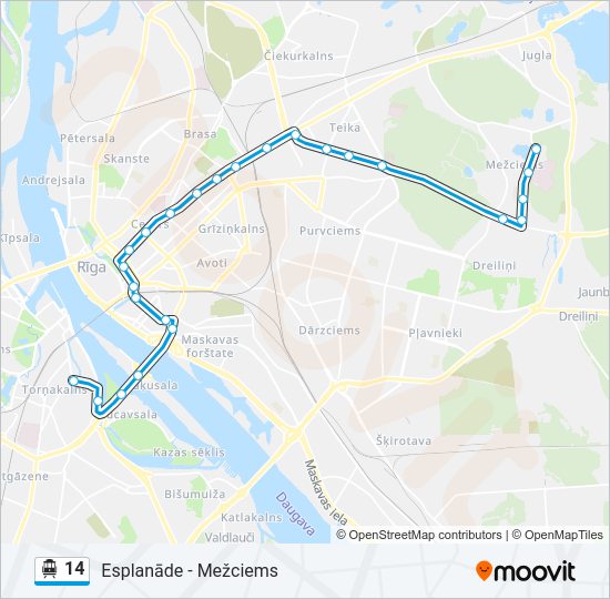 14 cable car Line Map