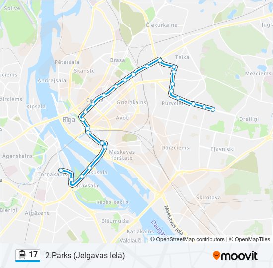 17 cable car Line Map